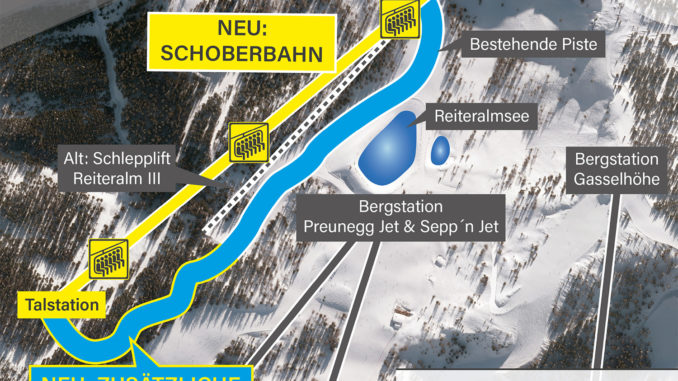 Neu auf der Reiteralm bei Schladming: 6er Schoberbahn sersetzt Schlepplift. Bild: Ski Reiteralm