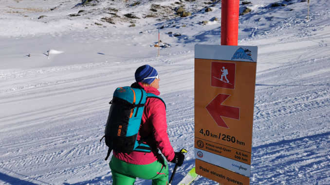 Das Queren von Skipisten ist für Tourengeher ungefährlich - so lange sich alle an die Regeln halten. // Foto: Land Tirol - Whiteroom Productions
