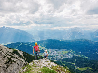 Ausstieg aus dem Panorama-Klettersteig auf die Seefelder Spitze. // Foto: Region Seefeld, Gregor Kuntscher