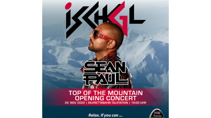 SEAN PAUL wird die Konzertreihe in Ischgl eröffnen. // Foto: TVB Paznaun-Ischgl