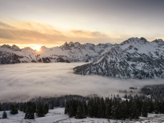 Ein Wintertraum: Die Allgäuer Alpen bei Oberstdorf. // Foto: Tourismus Oberstdorf, Eren Karaman