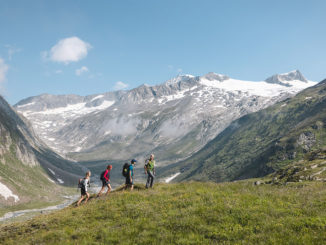 Der Gletscherweg Innergschlöss führt von Matrei/Osttirol aus durch die Kernzone des Nationalparks Hohe Tauern bis zum eindrucksvollen Talschluss der österreichischen Ostalpen, dem Gschlösstal. // Foto: TVB Osttirol/Mathäus Gartner