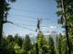 Erlebnisreich: Im Kletterwald Hornpark geht es mit Blick auf den Wilden Kaiser hoch hinauf. // Foto: Mirja Geh