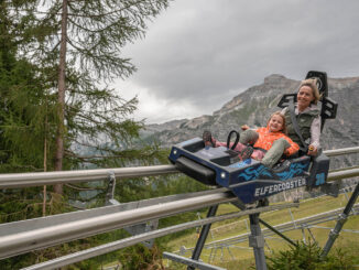Am 8. Juli wurde der neue Elfercoaster an der Bergstation der Elfer Panoramabahn eröffnet. Bild: Elferbahnen / Oss.